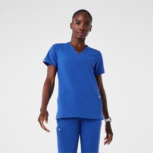 Figs Women’s Royal Blue Casma Three-Pocket Scrub Top - XL